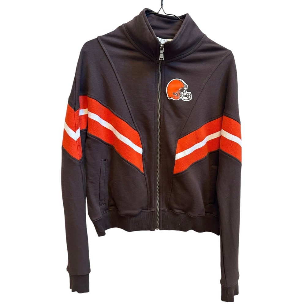 WEAR by Erin Andrews Cleveland Browns Zip Sweatshirt Football Brown Sz‎ Small - Picture 9 of 9